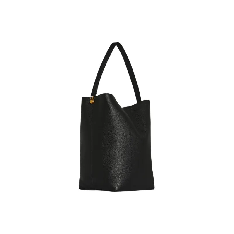 THE ROW Leather With Grain Calfskin Tote Bag, Shopping Bag, Handbag Women's Black-1