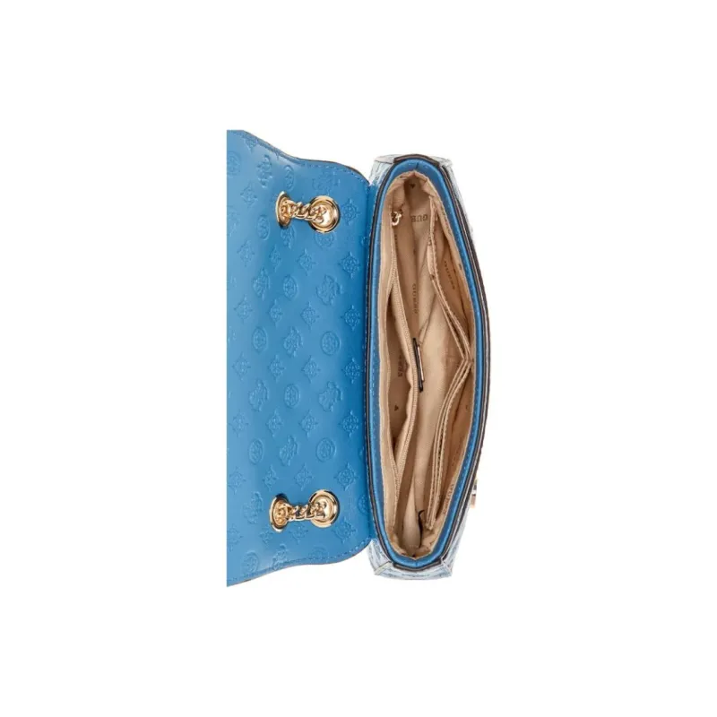 GUESS Faux Leather Shoulder Bag Crossbody Bag Women's Blue-2