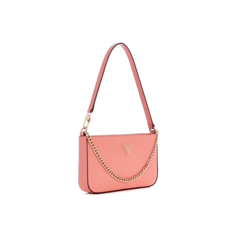 GUESS Artificial Leather Shoulder Bag Women's Pink-1
