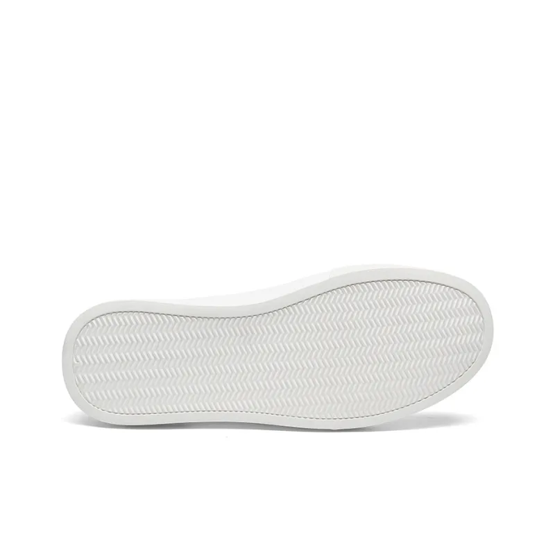 Cabbeen Breathable Low Top Skateboard Shoes Men's White Street Design Feel, Romantic Love Confession-5