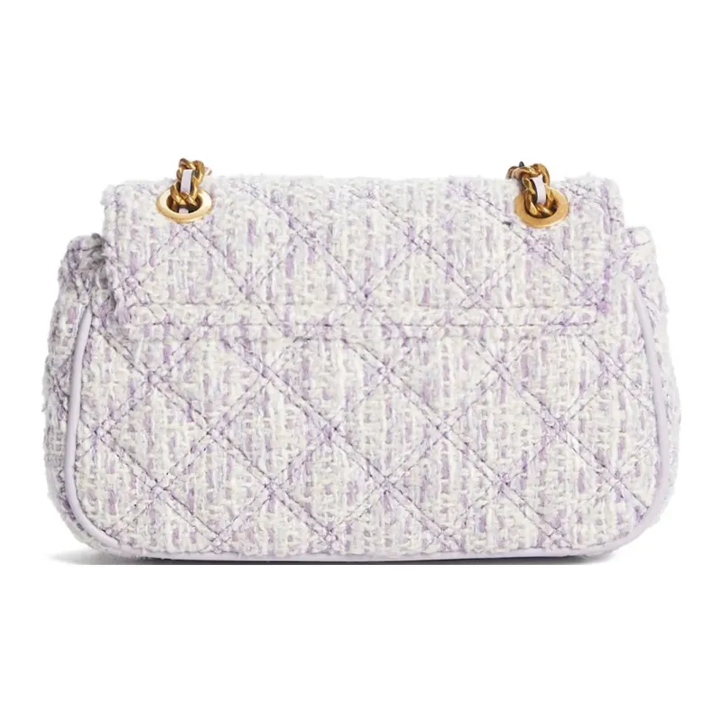 GUESS Tweed Shoulder Bag Crossbody Bag Mini Women's Purple-3