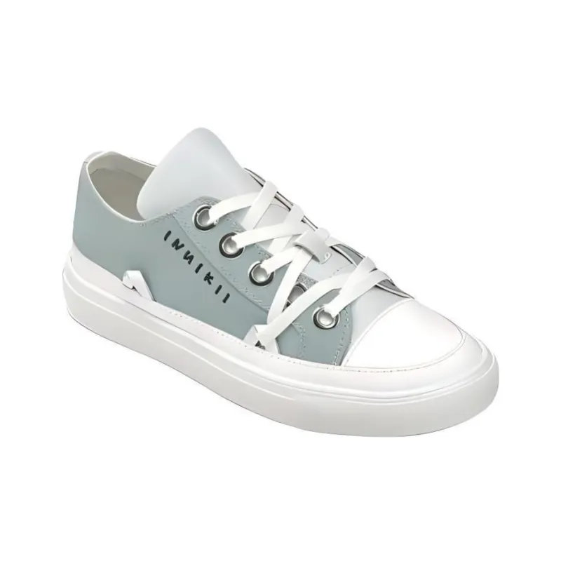 Inuikii Lace Up Low-Top Skateboard Shoes Women's Blue-2
