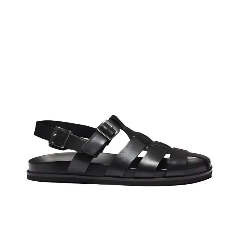 GRENSON Quincy Roman Sandals Men's Black-1