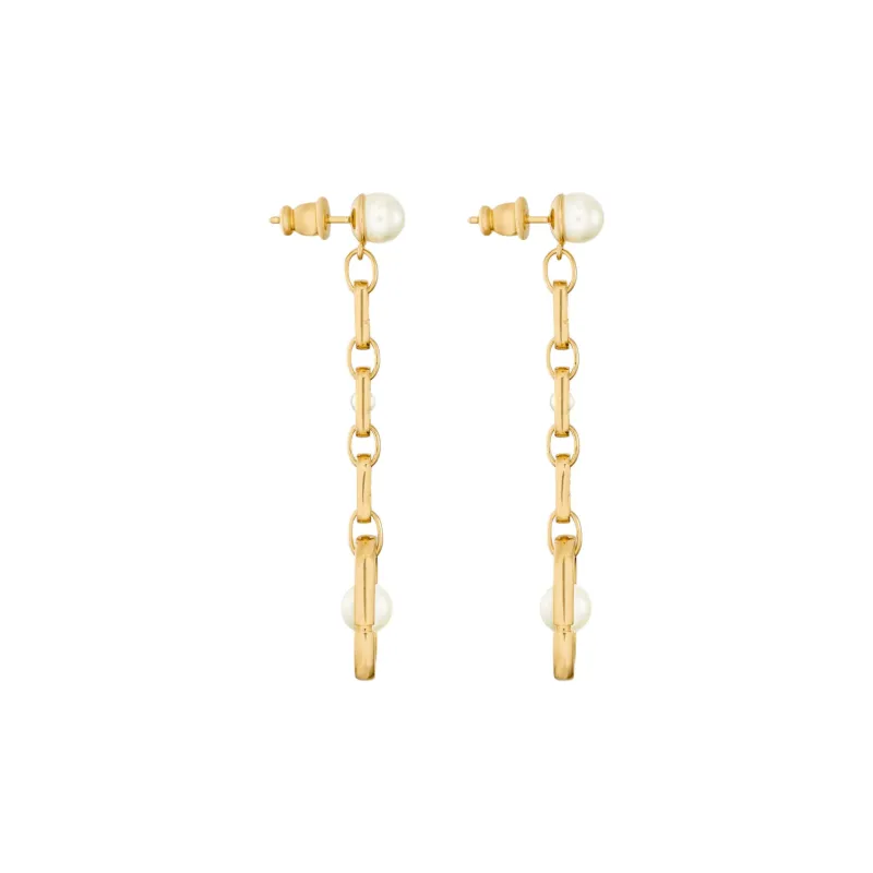 DIOR Metal Earrings Women's Gold-2