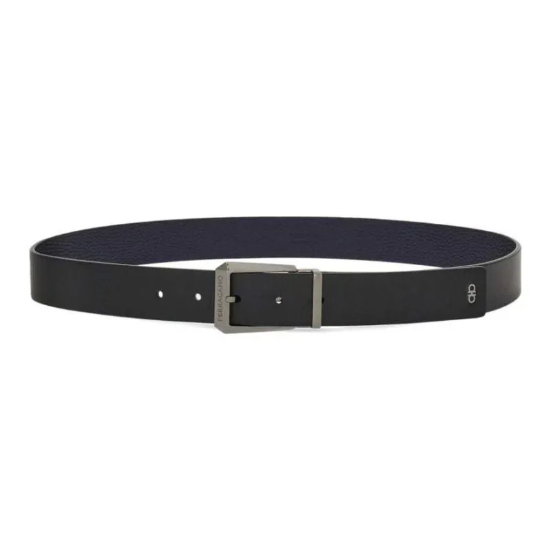 Ferragamo Logo engraved Reversible Leather Belt-0