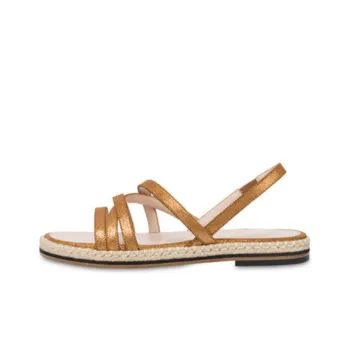 Pollini Playa Strap Sandals Women's Gold