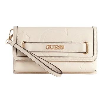 GUESS Faux Leather Clutch Women's White