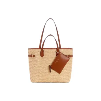GUESS Artificial Leather Tote Bag Shopping Bag Shoulder Bag Handbag Women's Brown