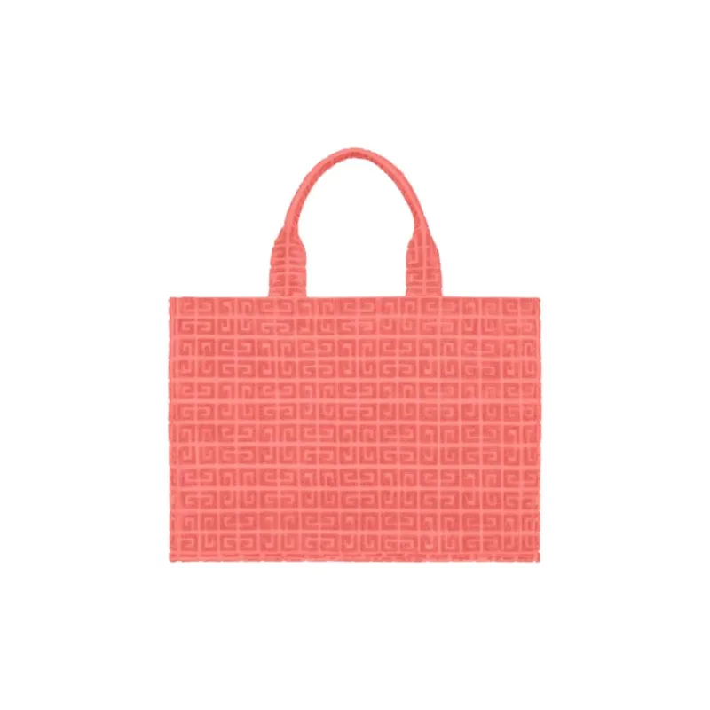 GIVENCHY G-Tote Cotton Tote Bag Shopping Bag Handbag Medium Size Women's Coral Pink-2