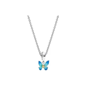 Pandora 925 Sterling Silver, Gold Plated Copper Silver Alloy, Synthetic Diamond Necklaces Women's Silver