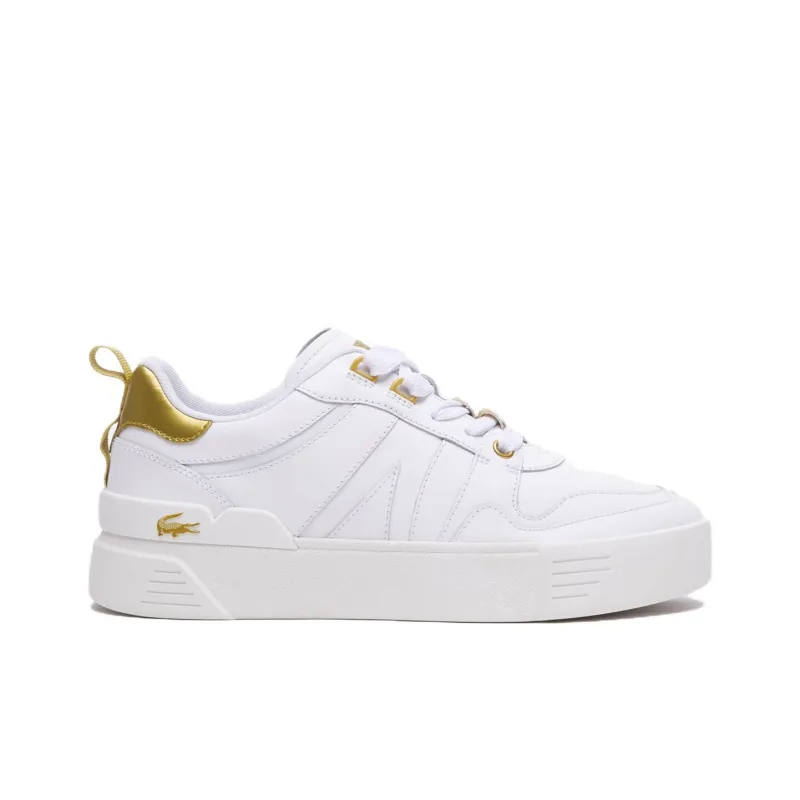 LACOSTE L002 Low Top Skateboard Shoes Women's White-1