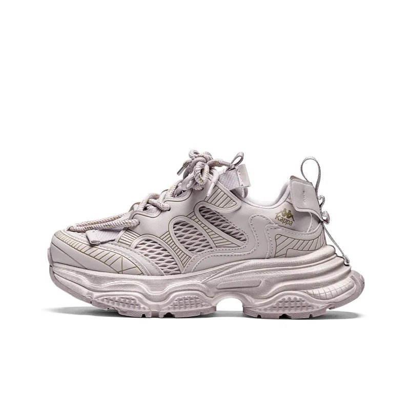Kappa Slip Resistant And Breathable Low Top Chunky Sneakers Women's Malt Beige Brown-0