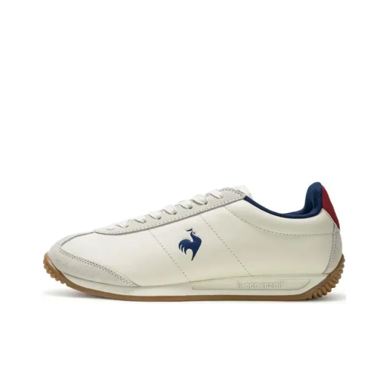 Le Coq Sportif Anti Slip And Wear Resistant Breathable Low Top Casual Shoes Men's Beige Blue Red-0