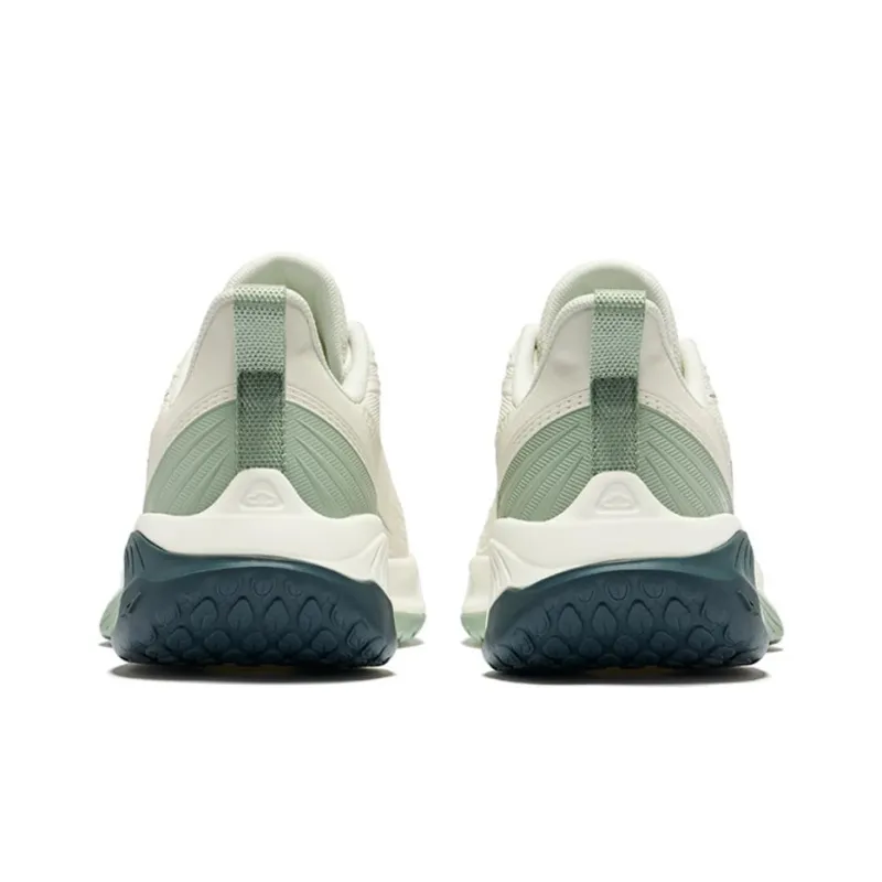 Erke Cushioned Wear-Resistant Breathable Low-Top Sprint Running Shoes Men's Microcrystal White Jade Green-3