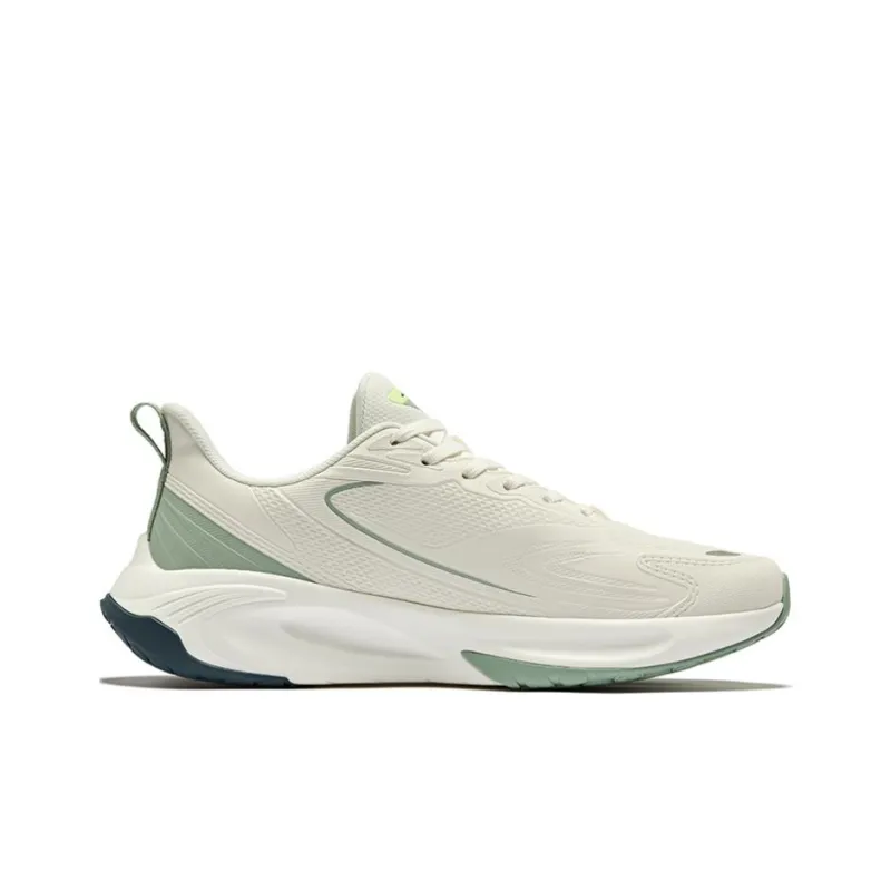 Erke Cushioned Wear-Resistant Breathable Low-Top Sprint Running Shoes Men's Microcrystal White Jade Green-1