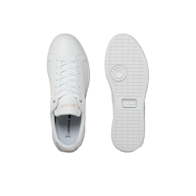 LACOSTE Carnaby Low Top Skateboard Shoes Women's White-4