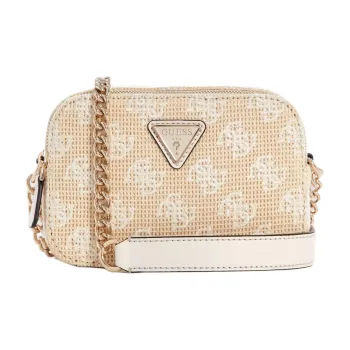 GUESS Artificial Leather Trim Camera Bag Shoulder Bag Crossbody Bag Women's White
