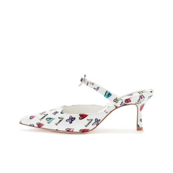 Larroude Wrap-toe Slippers Women's White