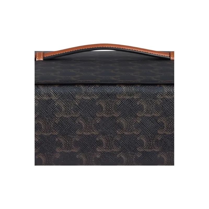 CELINE Leather Shirt Storage Bag Men's Tawny-3