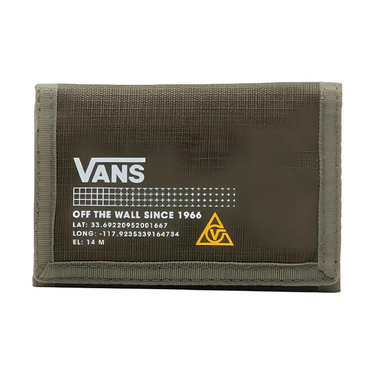 Vans Nylon Fabric Coin Purse Wallet Unisex Army Green-0