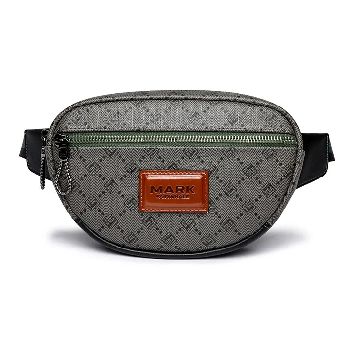 FAIRWHALE PVC Crossbody Bags Fanny Pack Regular Unisex Lead Coffee/Coffee-8