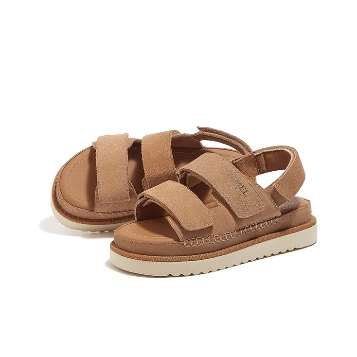 CAMEL Beach Sandals Women's Black/Brown/Gray-14