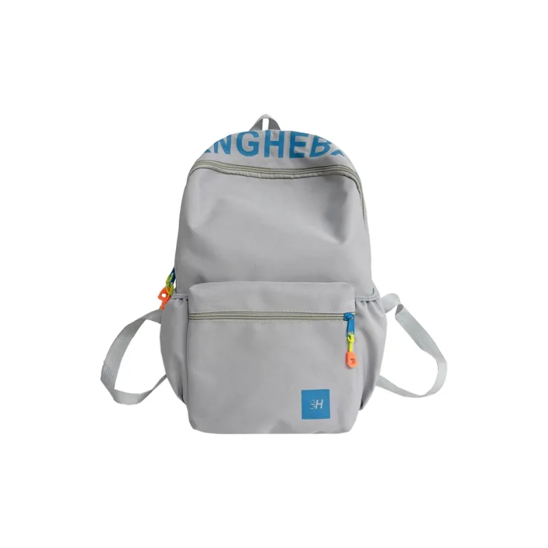 Alcohol Dragon Oxford Backpack Regular Unisex Navy Blue Yellow/Gray/Black/Pink Blue/Light Pink-0