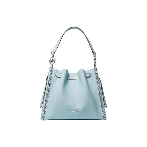 MICHAEL KORS Mina Polyurethane Handbag Shoulder Bag Large Size Women's Blue Landscape