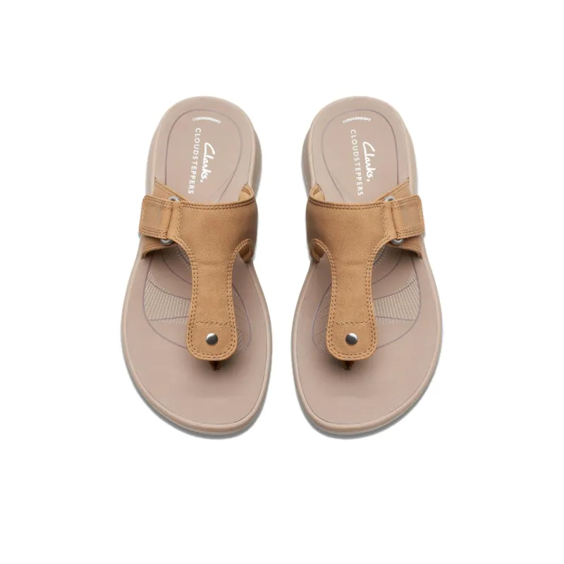 Clarks EVA Flip Flops Women's Walnut-3
