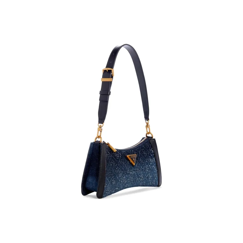 GUESS Denim Shoulder Bag Regular Women's Black Blue-2