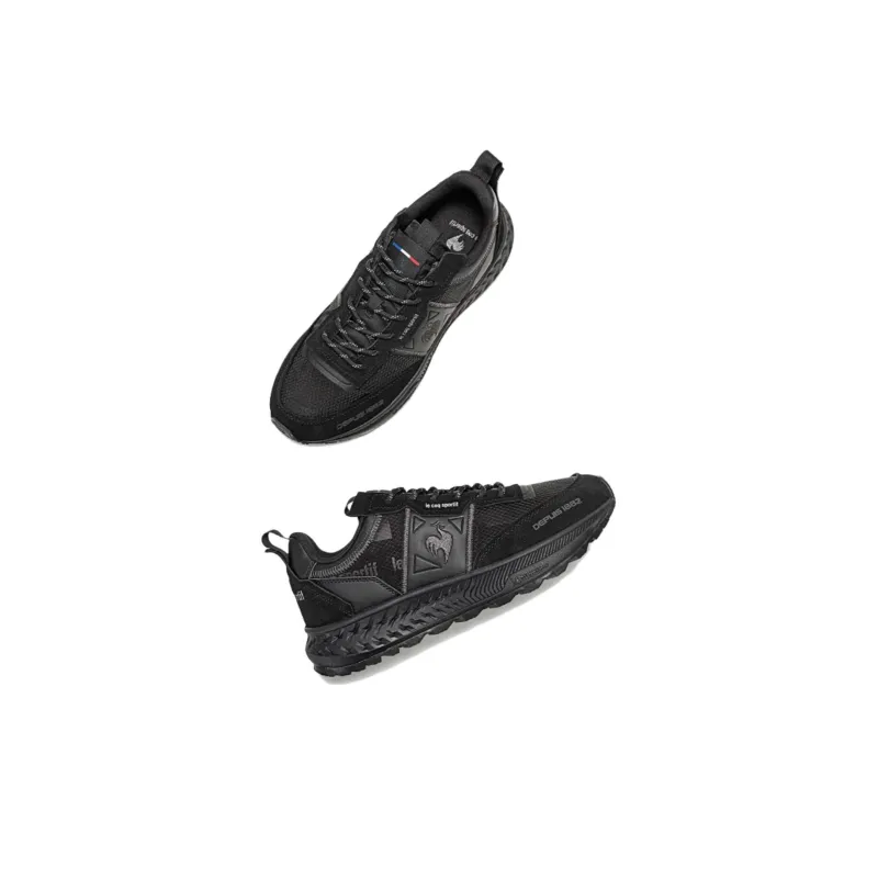 Le Coq Sportif Cushioning Slip Resistant Lightweight Rebound Low Top Casual Shoes Unisex Black-3