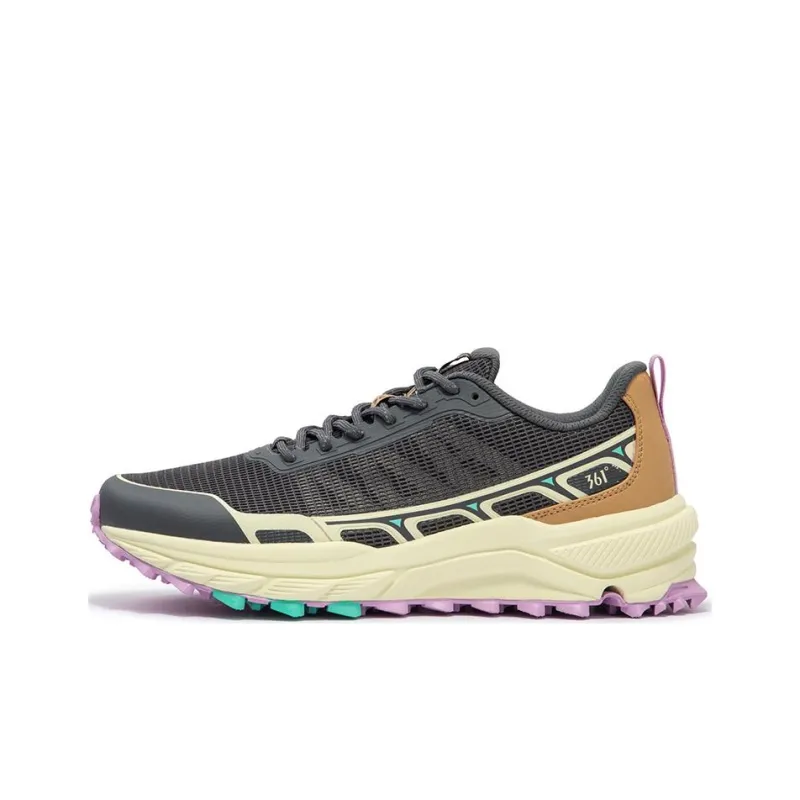 361° Anti-Slip Wear-Resistant Low-Top Running Shoes Men's Gray Beige-0