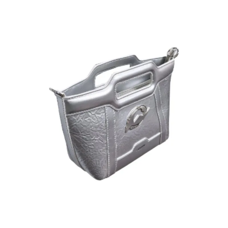 CULTIVATOR PU Handbag Shoulder Bag Crossbody Bag Small Size Women's Silver/Black-2