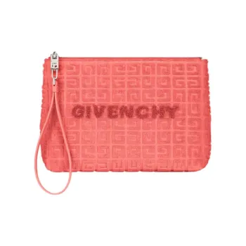 Givenchy Cotton Clutch Large Size Women's Coral