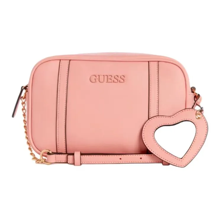 GUESS Faux Leather Camera Bags Shoulder Bags Women's Pink-0