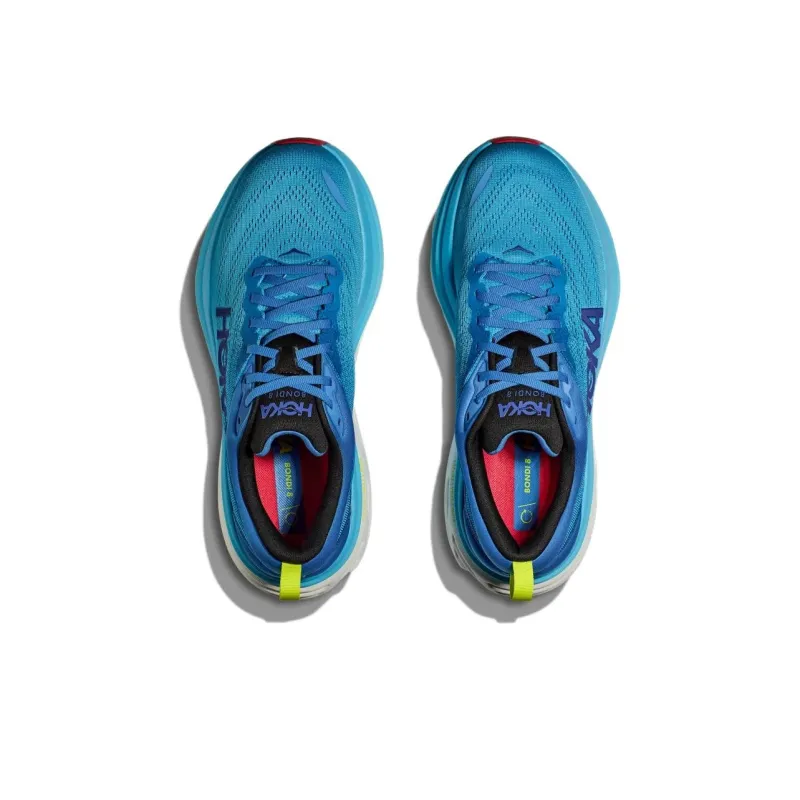 HOKA ONE ONE Bondi 8 Cushioning, Slip Resistant, Abrasion Resistant, Balance Low Top Casual Running Shoes Men's Blue-3