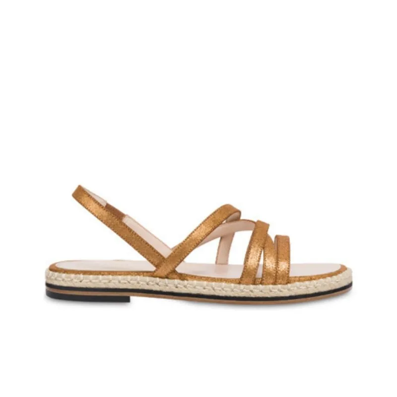 Pollini Playa Strap Sandals Women's Gold-1