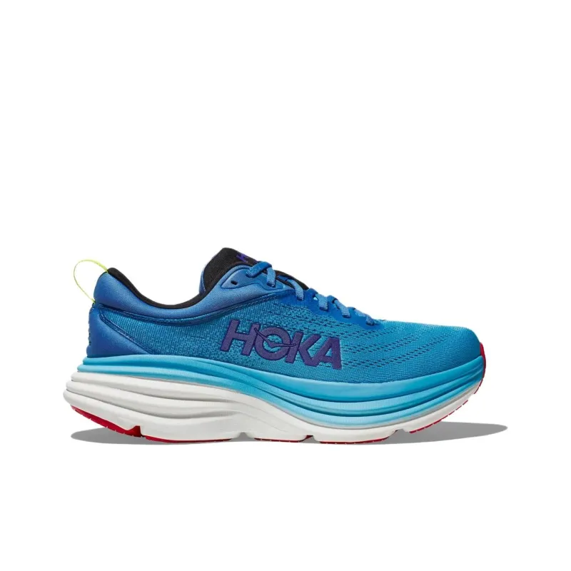HOKA ONE ONE Bondi 8 Cushioning, Slip Resistant, Abrasion Resistant, Balance Low Top Casual Running Shoes Men's Blue-1