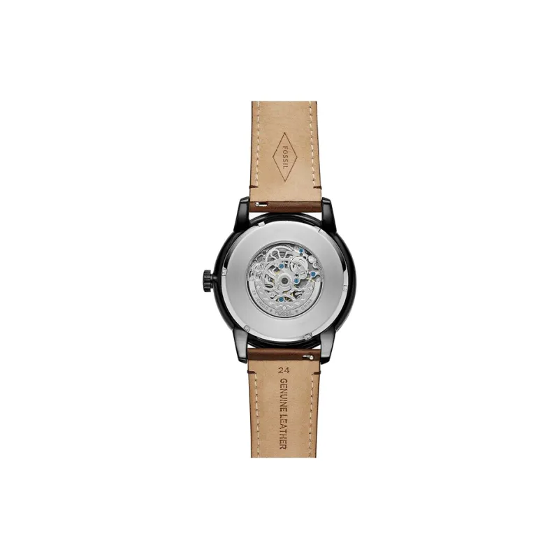 FOSSIL Wrist Watch Automatic Mechanical Movement Leather Strap Black Dial Men's Watches-1