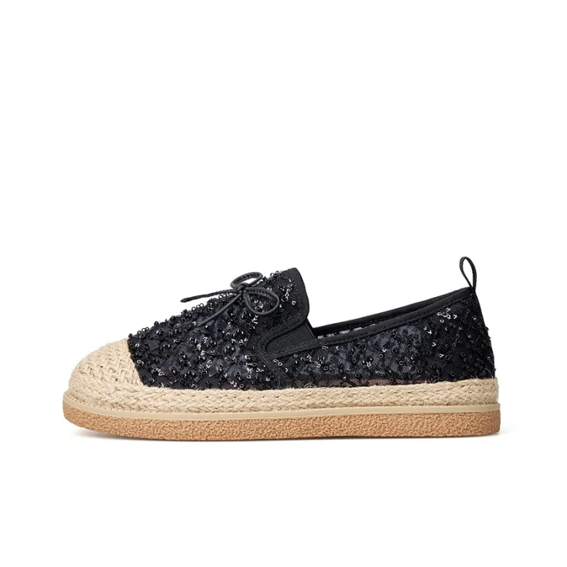 Joy&Mario Espadrilles Women's Black/Gold/Ecru-0