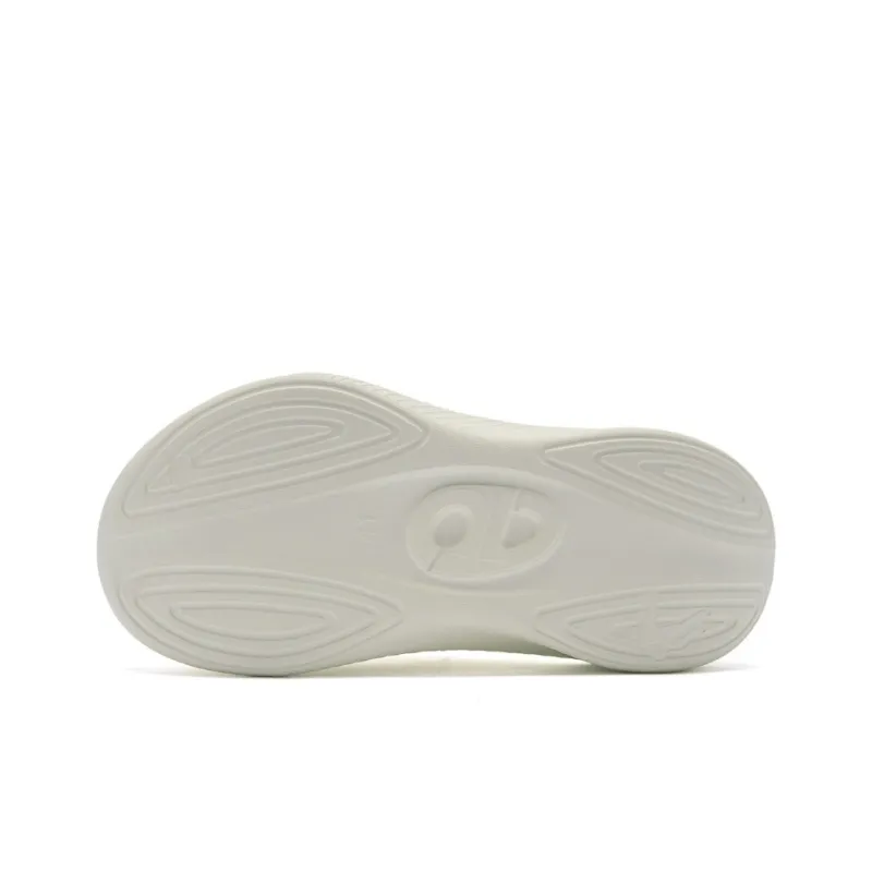 QIAODAN Flying Shadow Slippers 2.0 EVA Cut Out Slip Resistant Abrasion Resistant Slide Slippers Men's Crescent White-3