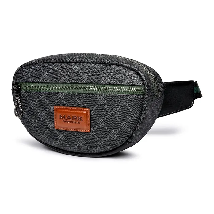 FAIRWHALE PVC Crossbody Bags Fanny Pack Regular Unisex Lead Coffee/Coffee-1