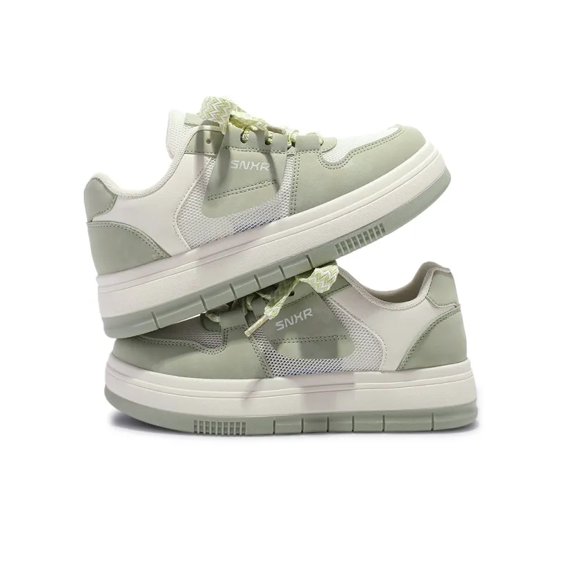 SNXR Anti-Slip Wear-Resistant Waterproof And Breathable Low-Top Chunky Sneakers Women's Beige-26