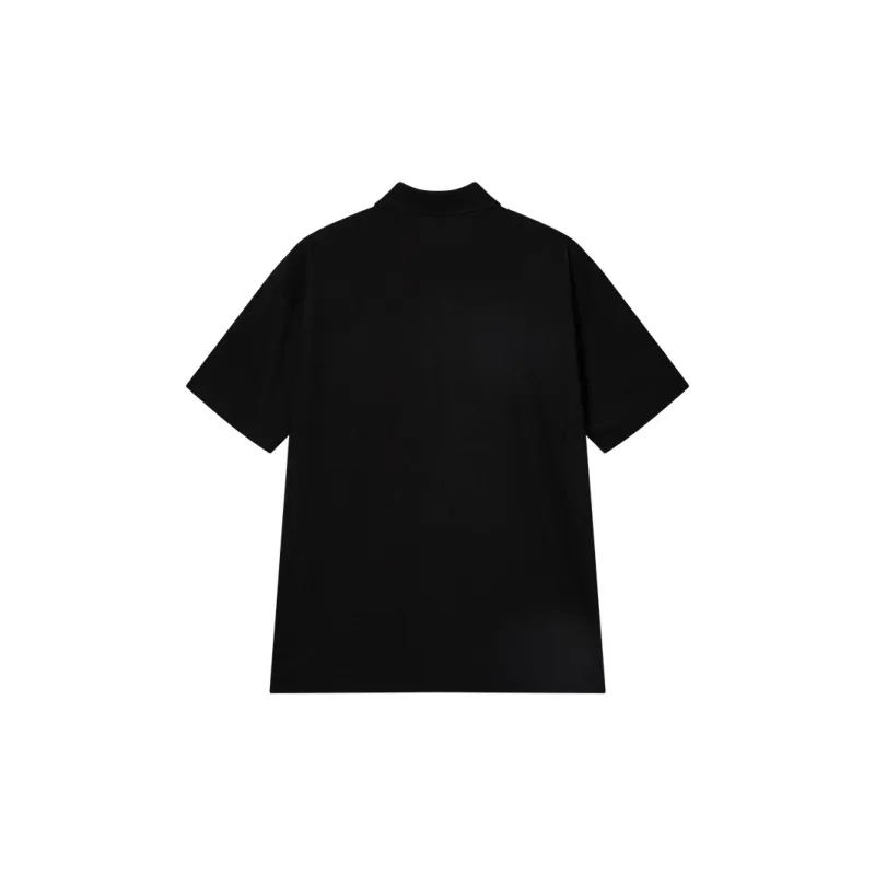NPC Short Sleeved Polo Shirt For Men, Trendy Leather Pocket, Loose Fit, Breathable Unisex-3