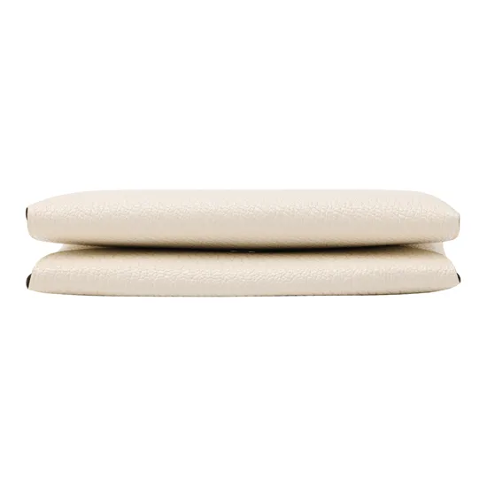 HERMES Calvi Duo Goatskin Wallet, Card Holder, Coin Purse Women's Cream White & Wood Color-4