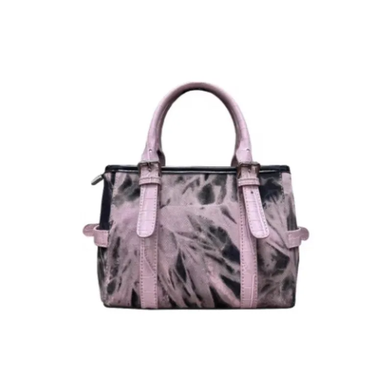 CULTIVATOR Cotton Handbag Shoulder Bag Crossbody Bag Small Size Women's Blue Gray/Dirty Pink/Black Gray-8