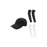 [Super-Light Approx. 50 G][Adjustable Size][Reflective Strip Design]Black+White Cooling Arm Sleeves