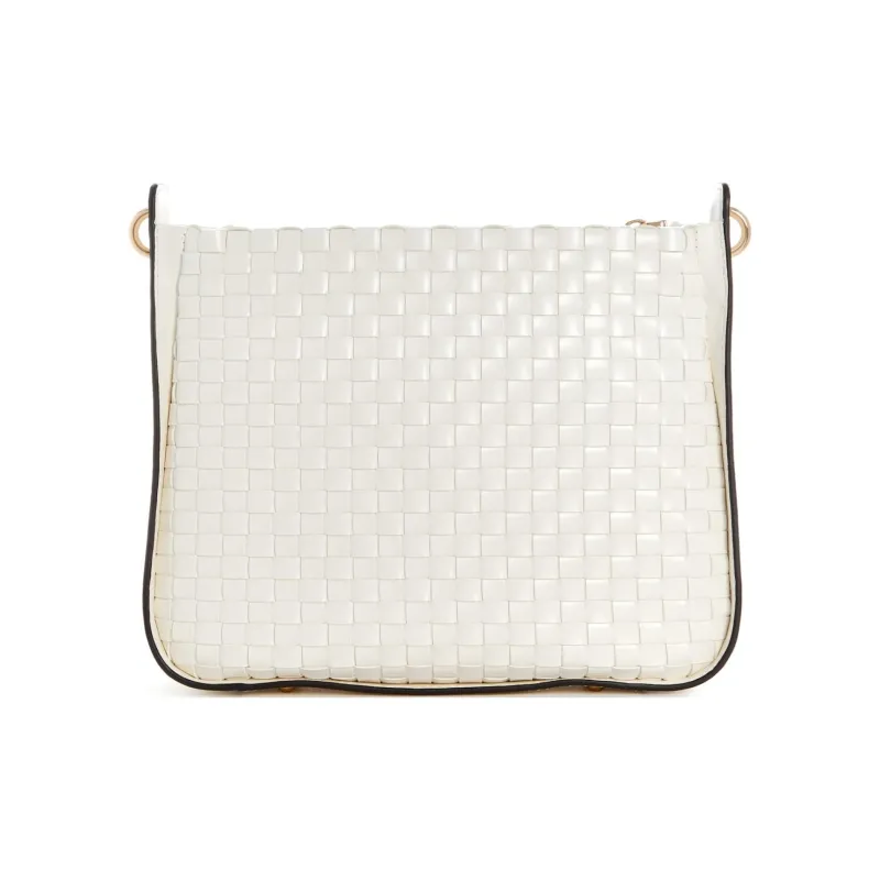 GUESS Faux Leather Hobo Bag Crossbody Bag Shoulder Bag Women's White-2