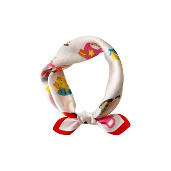 Eucalyptus Ornamentation Silk Scarves Women's