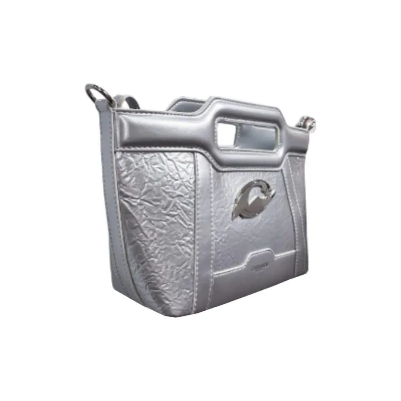 CULTIVATOR PU Handbag Shoulder Bag Crossbody Bag Small Size Women's Silver/Black-1